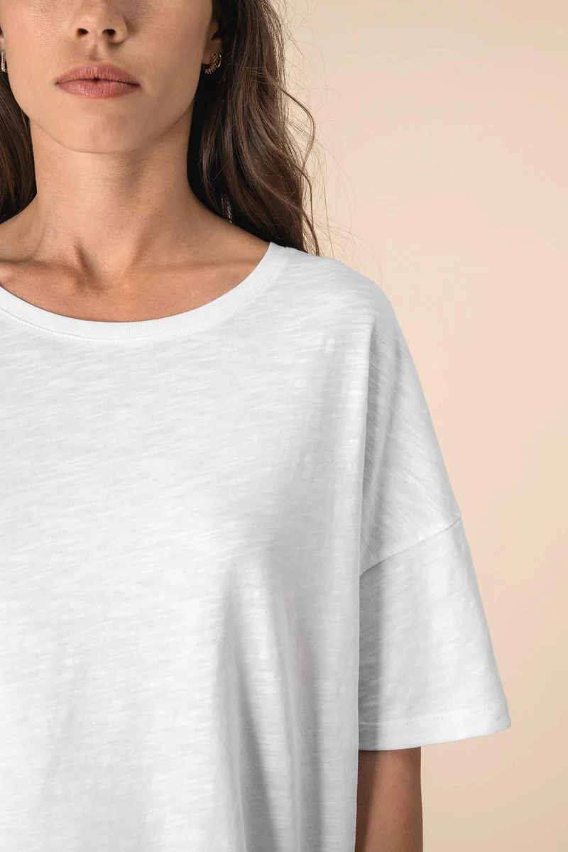 SP304 - T-shirt écoresponsable slub oversize femme
