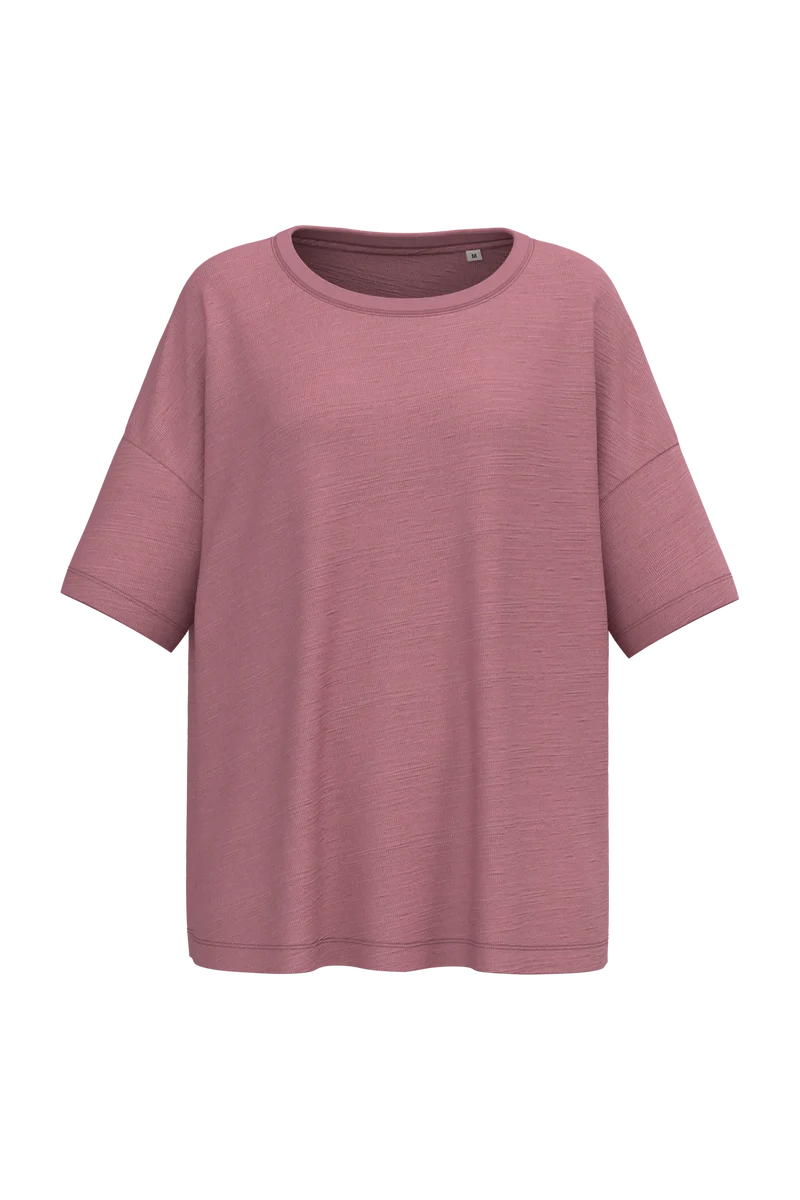 SP304 - T-shirt écoresponsable slub oversize femme