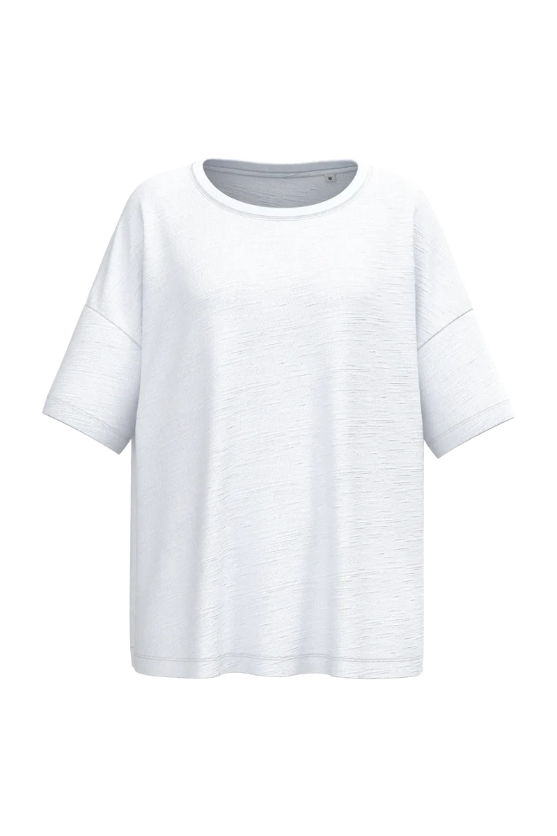 SP304 - T-shirt écoresponsable slub oversize femme