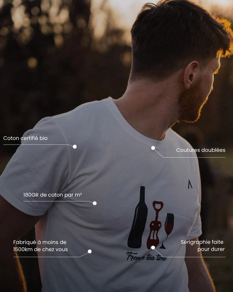 T-SHIRT APÉRO BLANC | COTON BIO