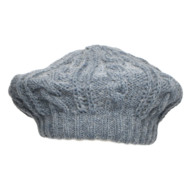 Béret à Torsades bleu fumée WHITELEY
