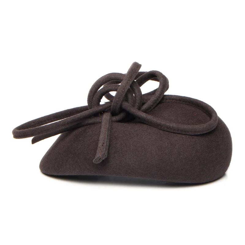 Chapeau Calot en Laine avec Boucles Rosey chocolat WHITELEY