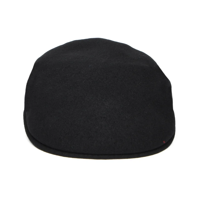 Casquette Plate en Laine 504 noir-doré KANGOL