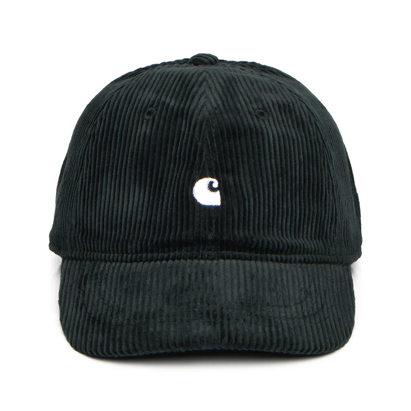 Casquette en Velours Côtelé Harlem forêt foncé-blanc CARHARTT WIP