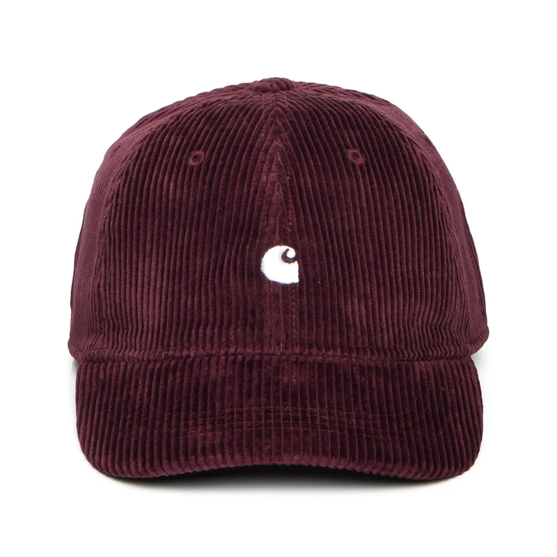 Casquette en Velours Côtelé Harlem vin-blanc CARHARTT WIP