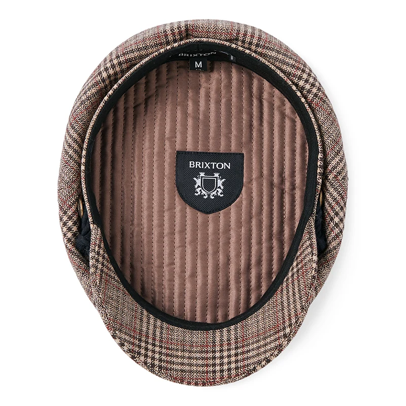 Casquette de Marin à Carreaux marron-beige sable-rouge BRIXTON
