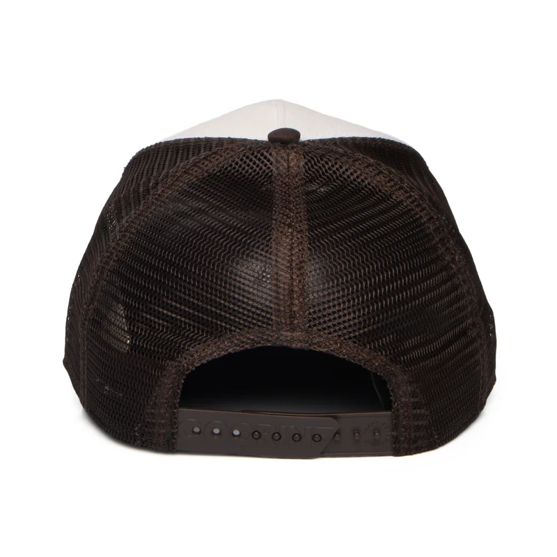 Casquette Trucker Over the Line Longhorn blanc-marron GOORIN
