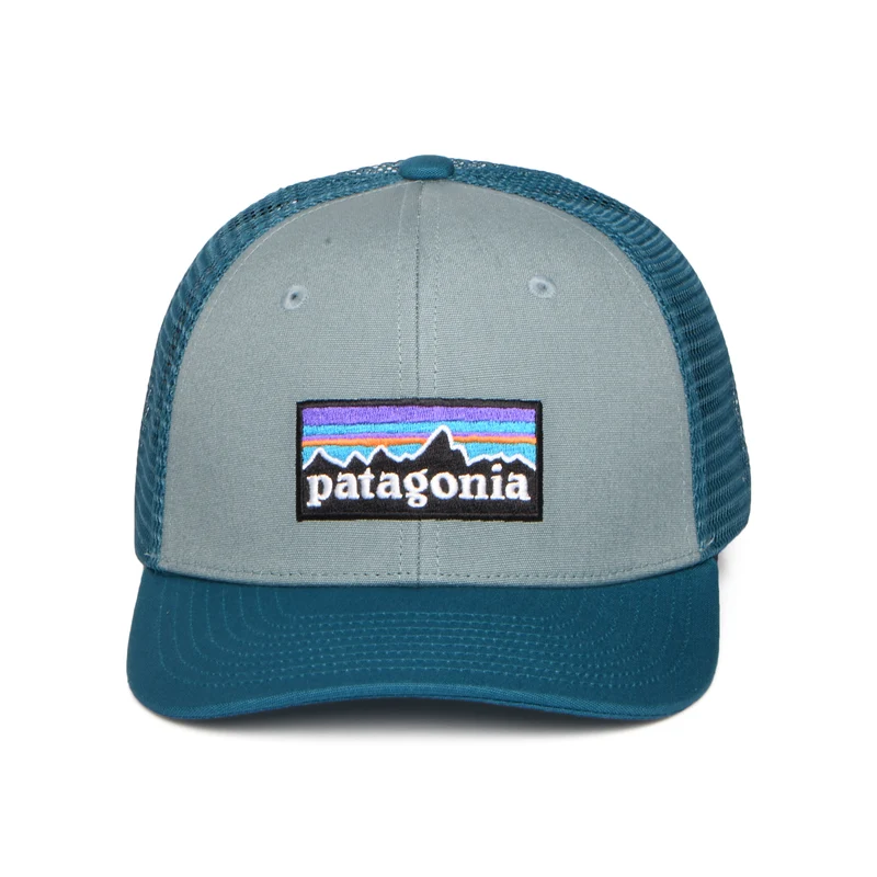 Casquette Trucker Enfant en Coton Bio P-6 Logo sauge-bleu sarcelle PATAGONIA