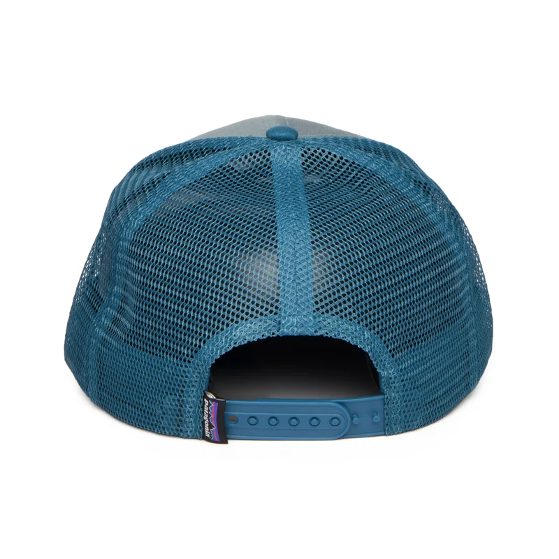 Casquette Trucker Enfant en Coton Bio P-6 Logo sauge-bleu sarcelle PATAGONIA