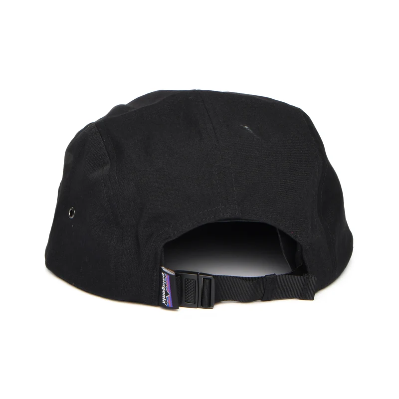 Casquette 5 Panel en Coton Bio P-6 Label Graphic Maclure noir-gris PATAGONIA