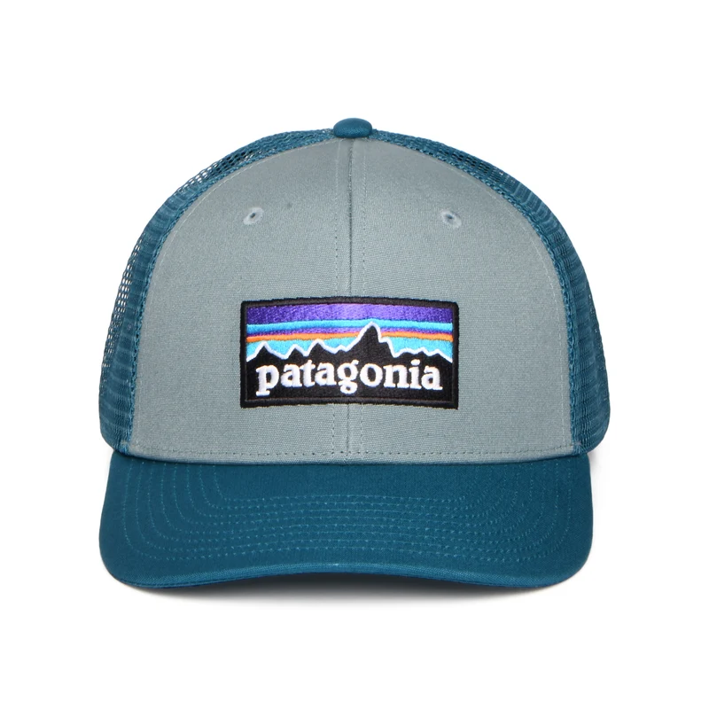 Casquette Trucker en Coton Bio P-6 Logo sauge-bleu sarcelle PATAGONIA
