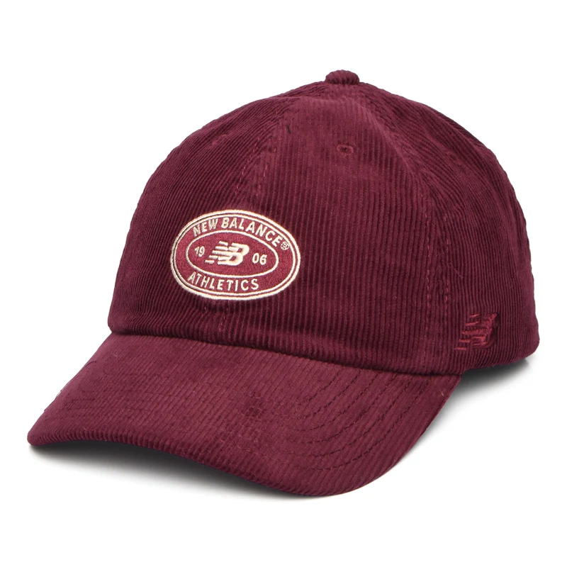 Casquette en Velours Côtelé Athletics vin NEW BALANCE