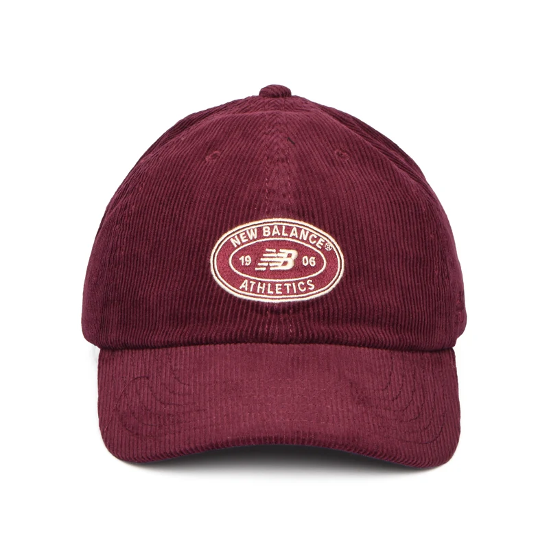 Casquette en Velours Côtelé Athletics vin NEW BALANCE
