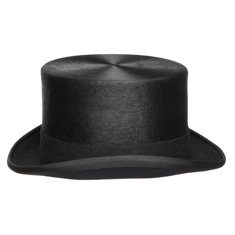 Chapeau Haut de Forme en Fourrure Feutrée Melusine noir DENTON