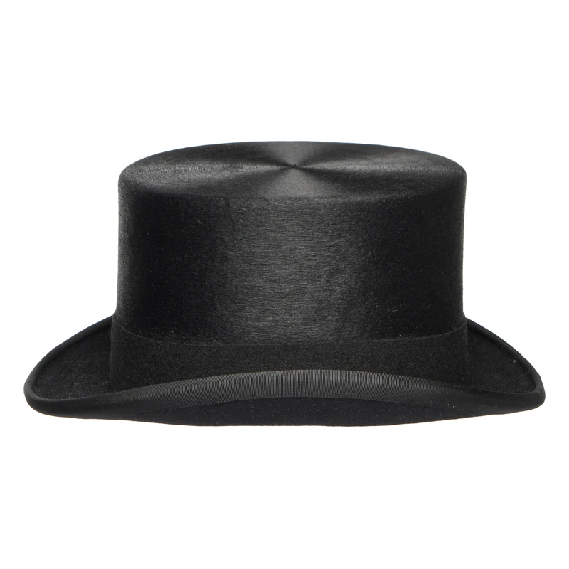 Chapeau Haut de Forme en Fourrure Feutrée Melusine noir DENTON