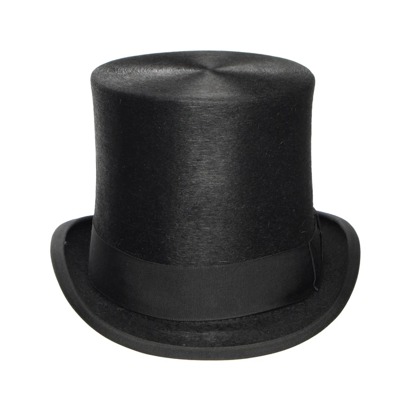 Chapeau Haut de Forme Très Grand en Fourrure Feutrée Melusine noir DENTON