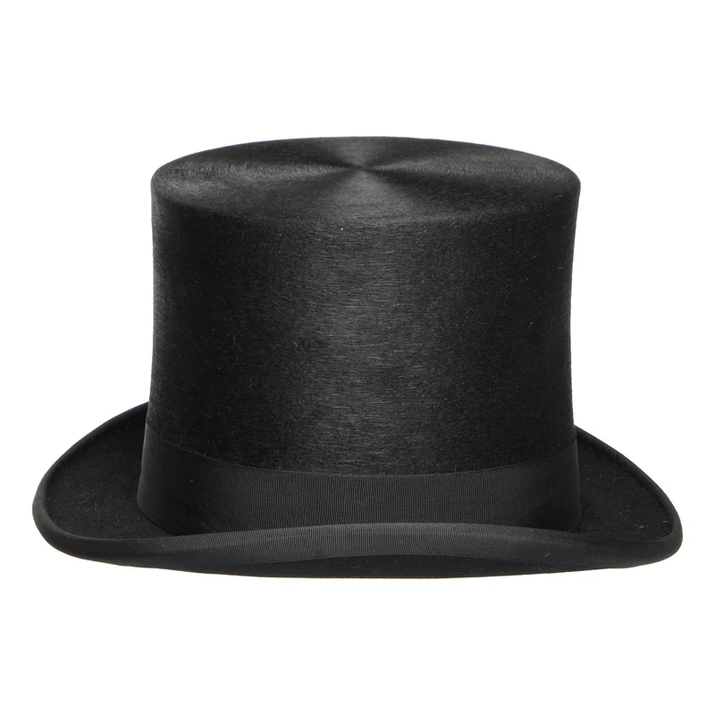 Chapeau Haut de Forme Très Grand en Fourrure Feutrée Melusine noir DENTON
