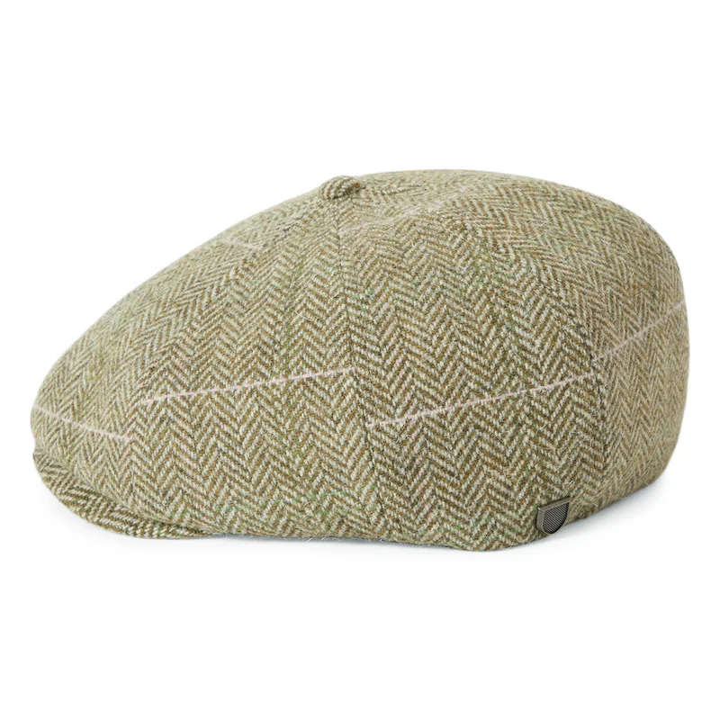 Casquette Gavroche Légère à Chevrons Brood vert-sable-rose BRIXTON