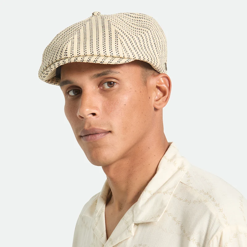 Casquette Gavroche Légère en Paille Brood naturel-noir BRIXTON