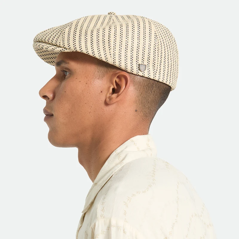 Casquette Gavroche Légère en Paille Brood naturel-noir BRIXTON