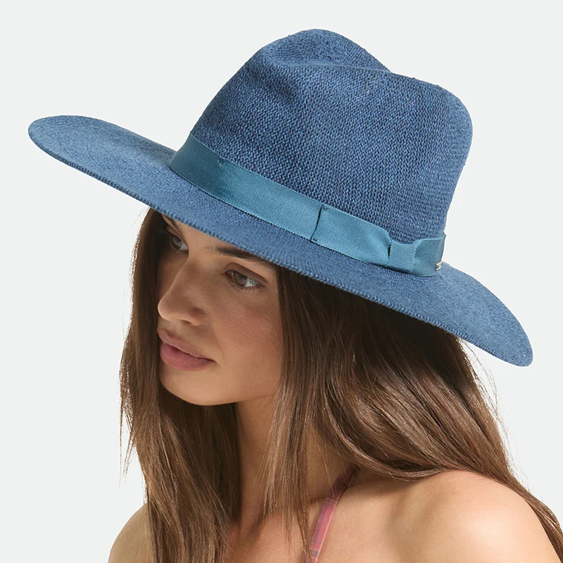 Chapeau Fedora Tricot Pliable Lyons bleu foncé BRIXTON