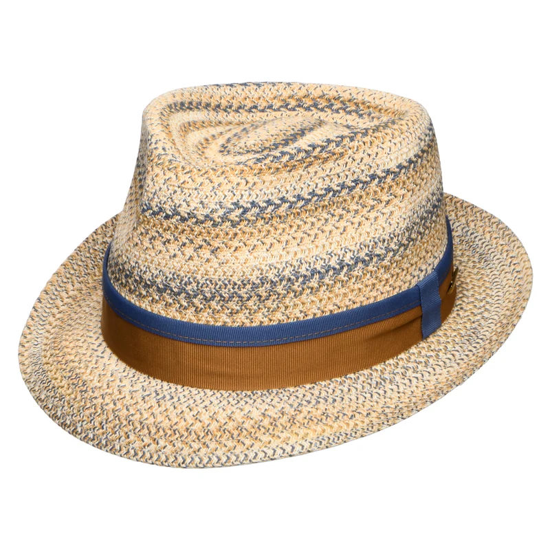 Chapeau Trilby en Paille Toyo Player naturel-bleu STETSON