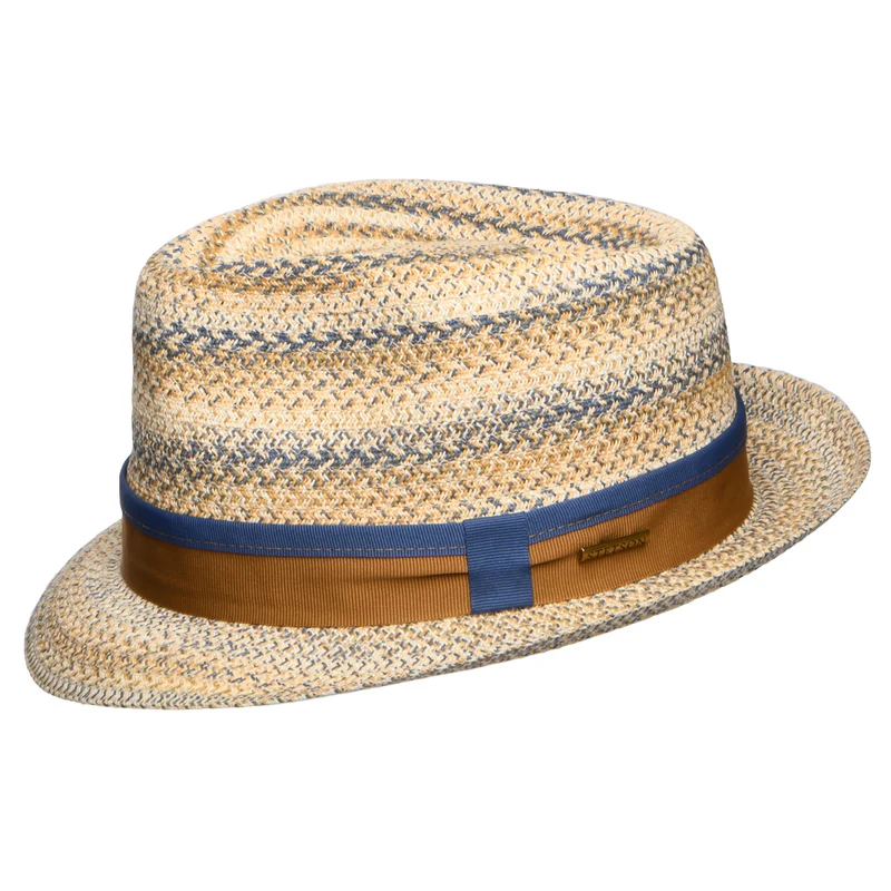 Chapeau Trilby en Paille Toyo Player naturel-bleu STETSON