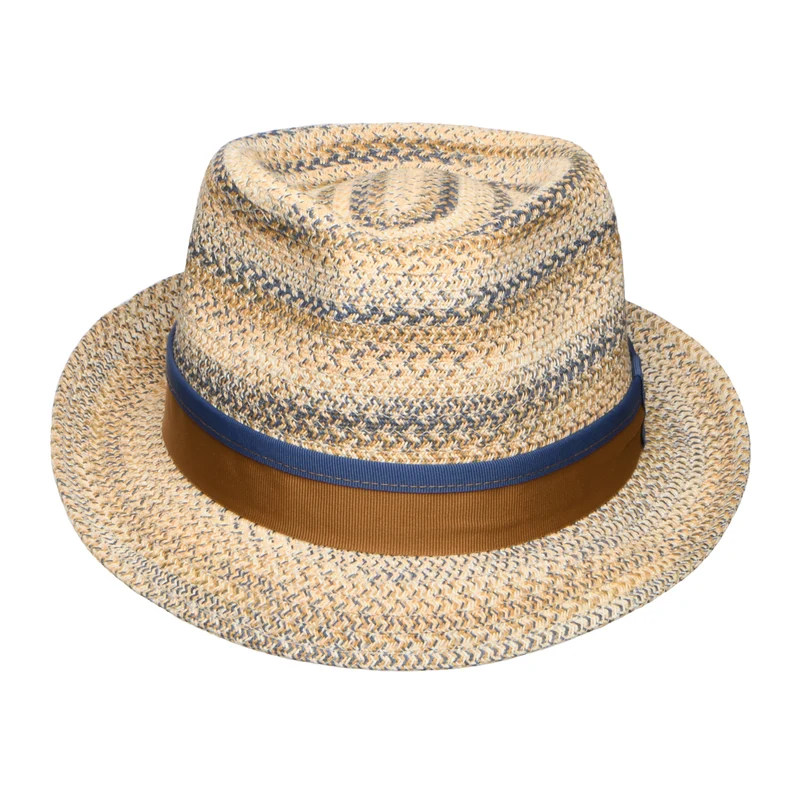 Chapeau Trilby en Paille Toyo Player naturel-bleu STETSON