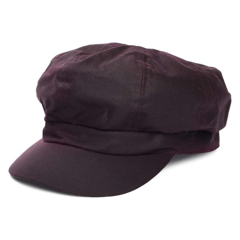 Casquette Gavroche en Coton Ciré Britannique merlot FAILSWORTH