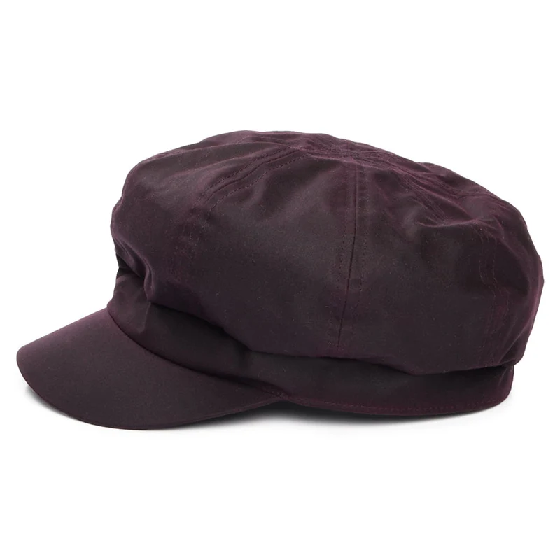 Casquette Gavroche en Coton Ciré Britannique merlot FAILSWORTH