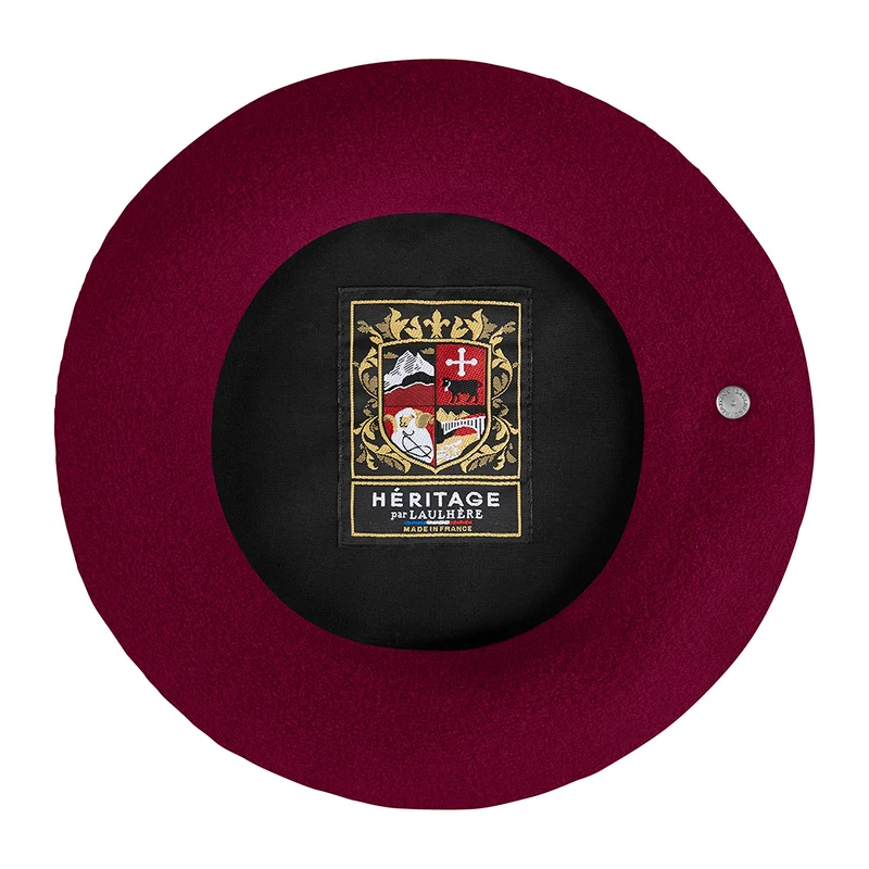 Béret Authentique en Laine Mérinos aubergine LAULHÈRE
