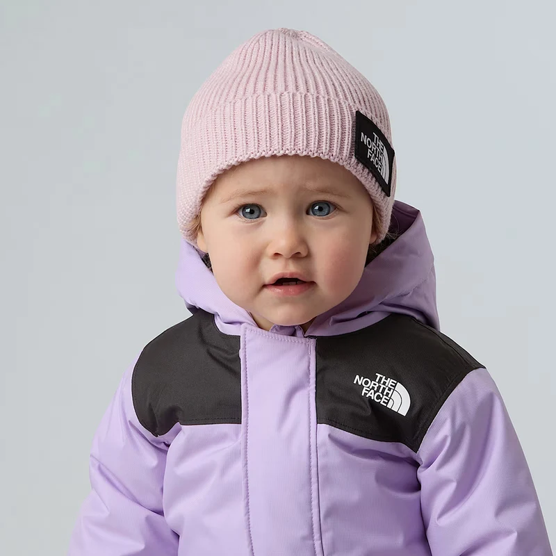 Bonnet Bébé Recyclé à Revers TNF Logo Box rose blush THE NORTH FACE