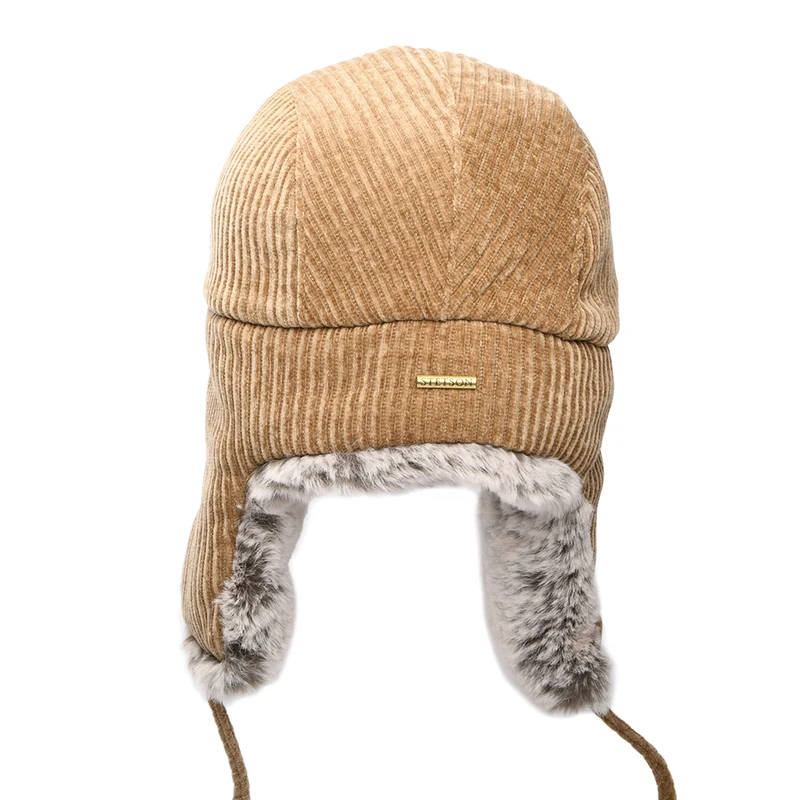 Chapka en Jersey Côtelé Bomber beige STETSON