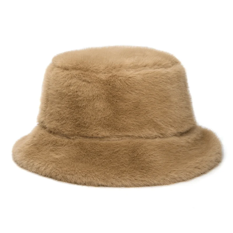 Chapeau Bob Réversible en Fausse Fourrure camel WHITELEY