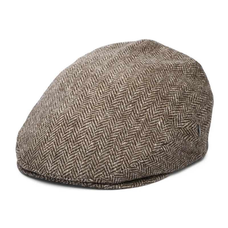 Casquette Plate en Laine Mérinos Bio Hydrofuge marron CITY SPORT