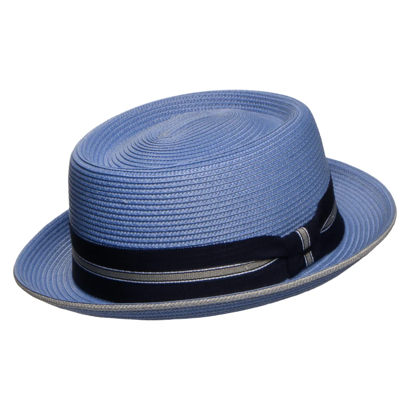 Chapeau Pork Pie Carver bleu moyen BAILEY