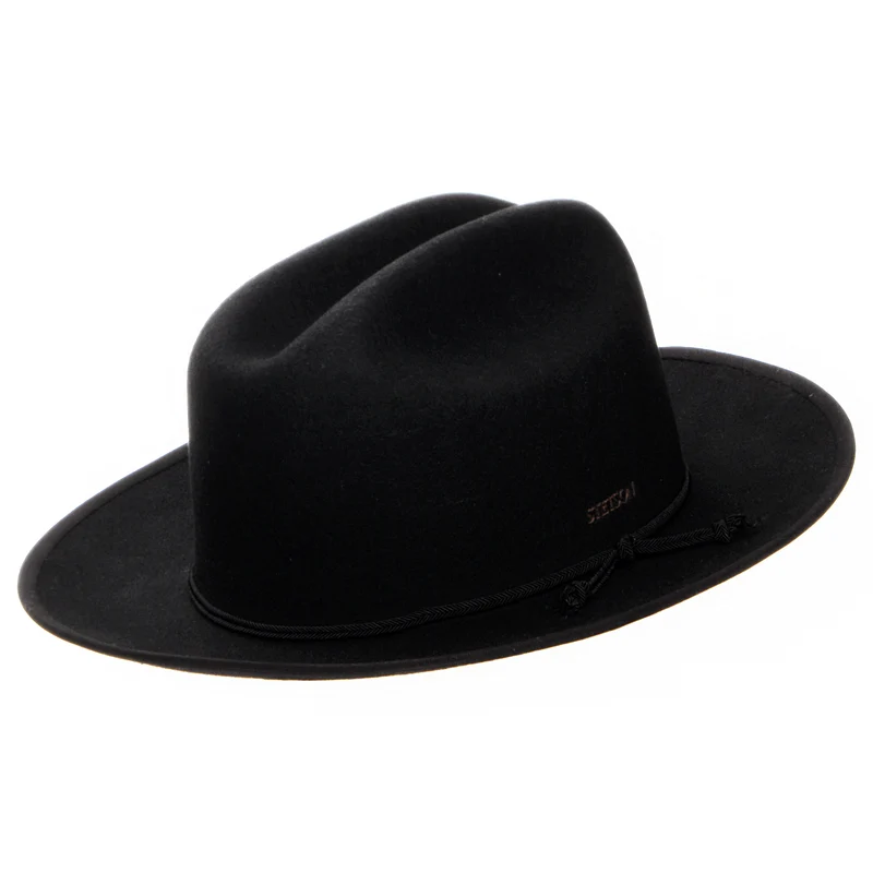Chapeau de Cowboy en Laine Feutrée Hydrofuge Plains noir STETSON