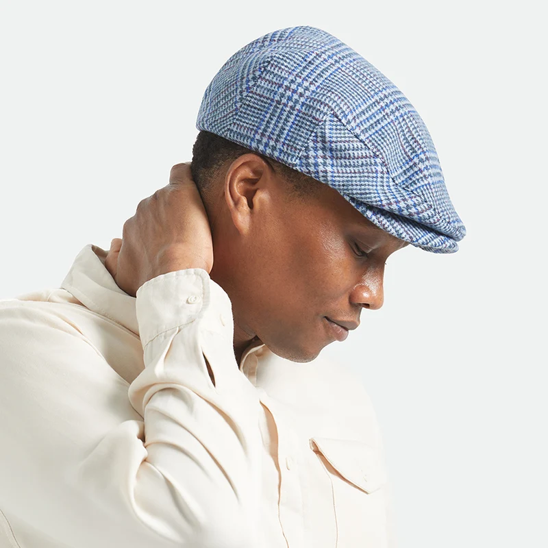 Casquette Plate Légère Prince-de-Galles Hooligan bleu glacé-bleu roi BRIXTON