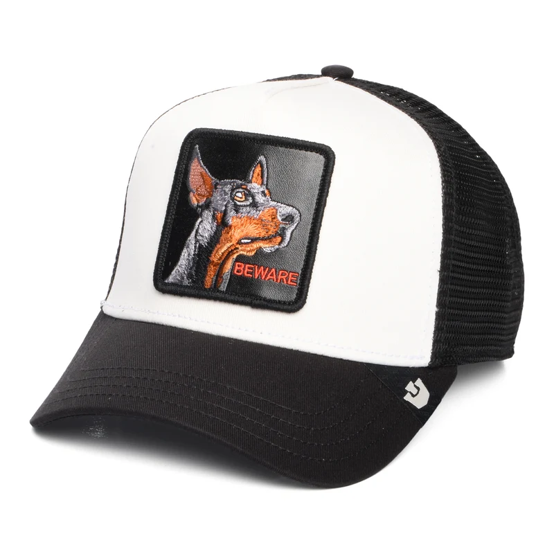 Casquette Trucker Beware blanc-noir GOORIN