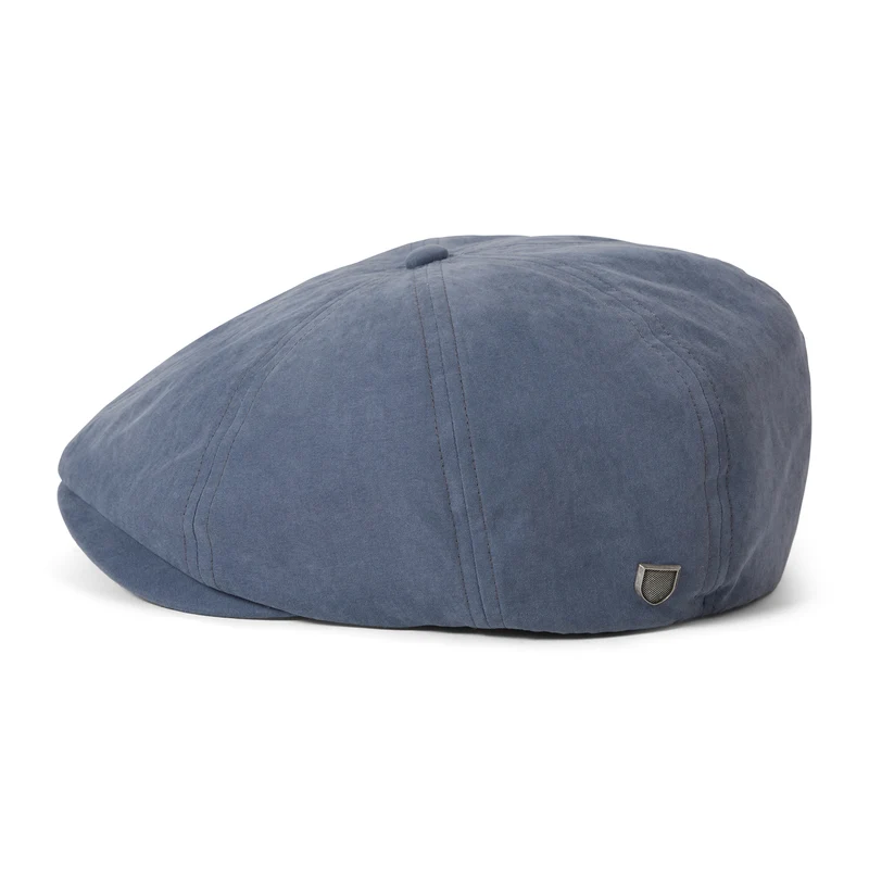 Casquette Gavroche en Satin Brossé Brood bleu ardoise BRIXTON