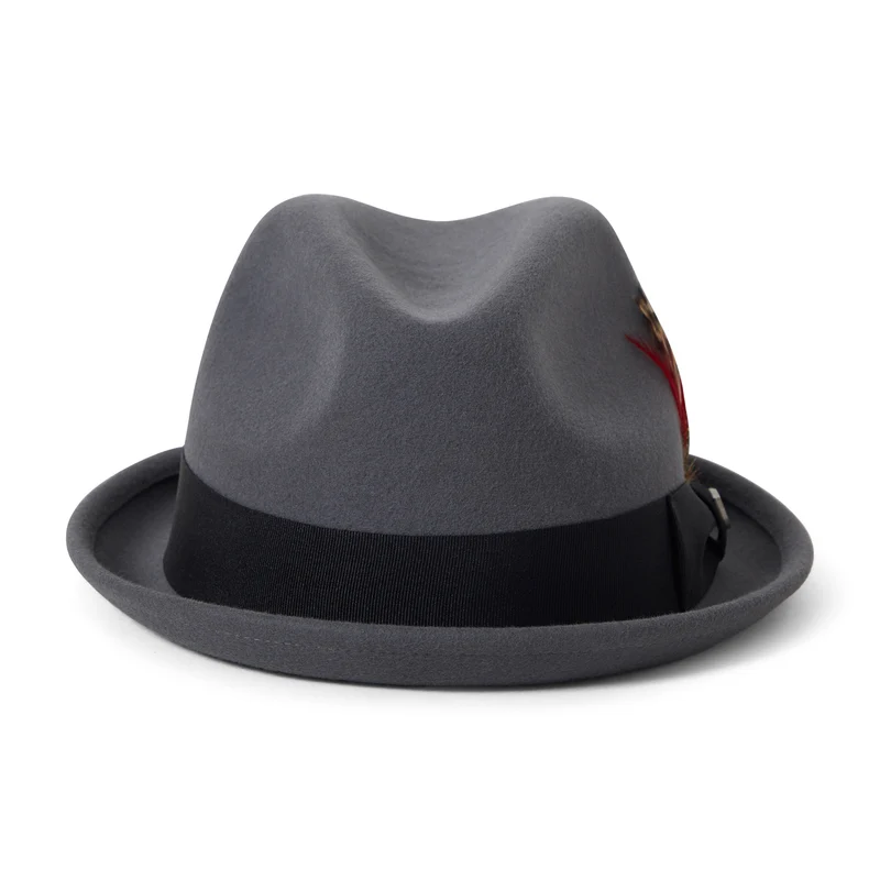 Chapeau Trilby en Laine Feutrée Gain anthracite BRIXTON