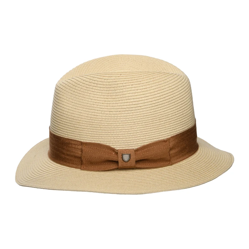 Chapeau Fedora en Paille Toyo Pliable Roma naturel-bronze BRIXTON