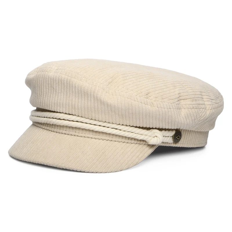Casquette de Marin en Velours Côtelé crème BRIXTON