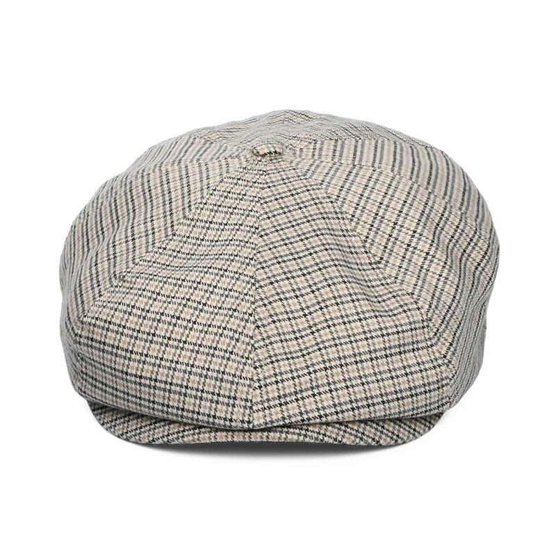 Casquette Gavroche Légère Pied-de-Poule Brood blanc cassé-noir-gris BRIXTON