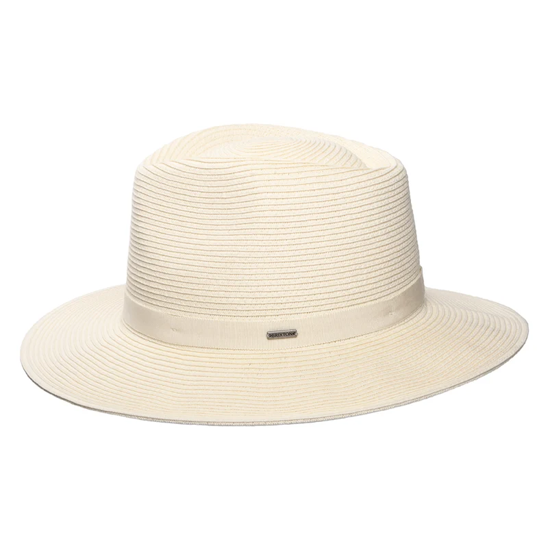 Chapeau Fedora en Paille Toyo Pliable Carolina crème BRIXTON