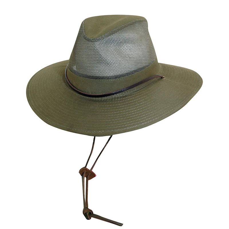 Chapeau Australien Ventilé Traveller loden DORFMAN PACIFIC
