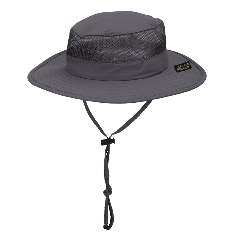 Chapeau Bob Boonie Pliable Ventilé Pliable anthracite DORFMAN PACIFIC