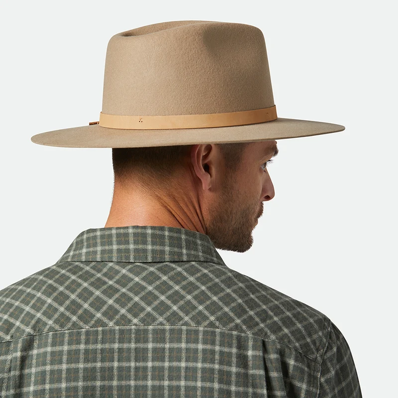 Chapeau de Cowboy en Laine Feutrée Weather Guard Hawkins sable BRIXTON