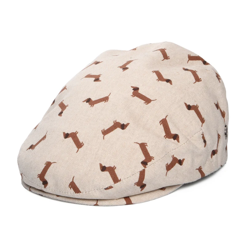 Casquette Plate en Coton Teckel beige CITY SPORT