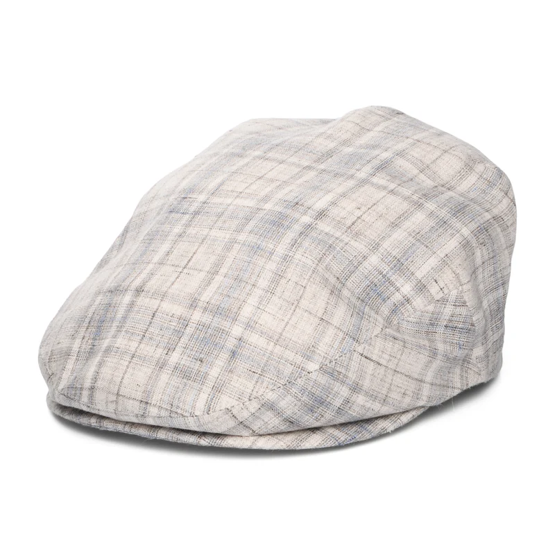 Casquette Plate en Lin Eton pierre-bleu clair CITY SPORT